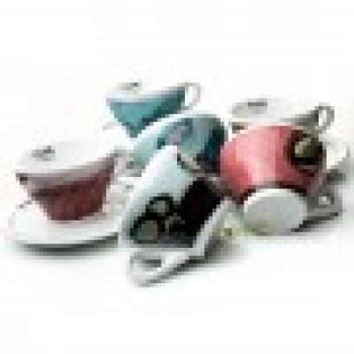 Musetti  šálky Paesaggio cappuccino farebné 6 ks