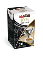Molinari pody 100% arabika, 18ks v balení
